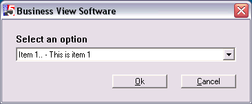Add this GUI program to display item lists in a point and click Drop-Down selection list.